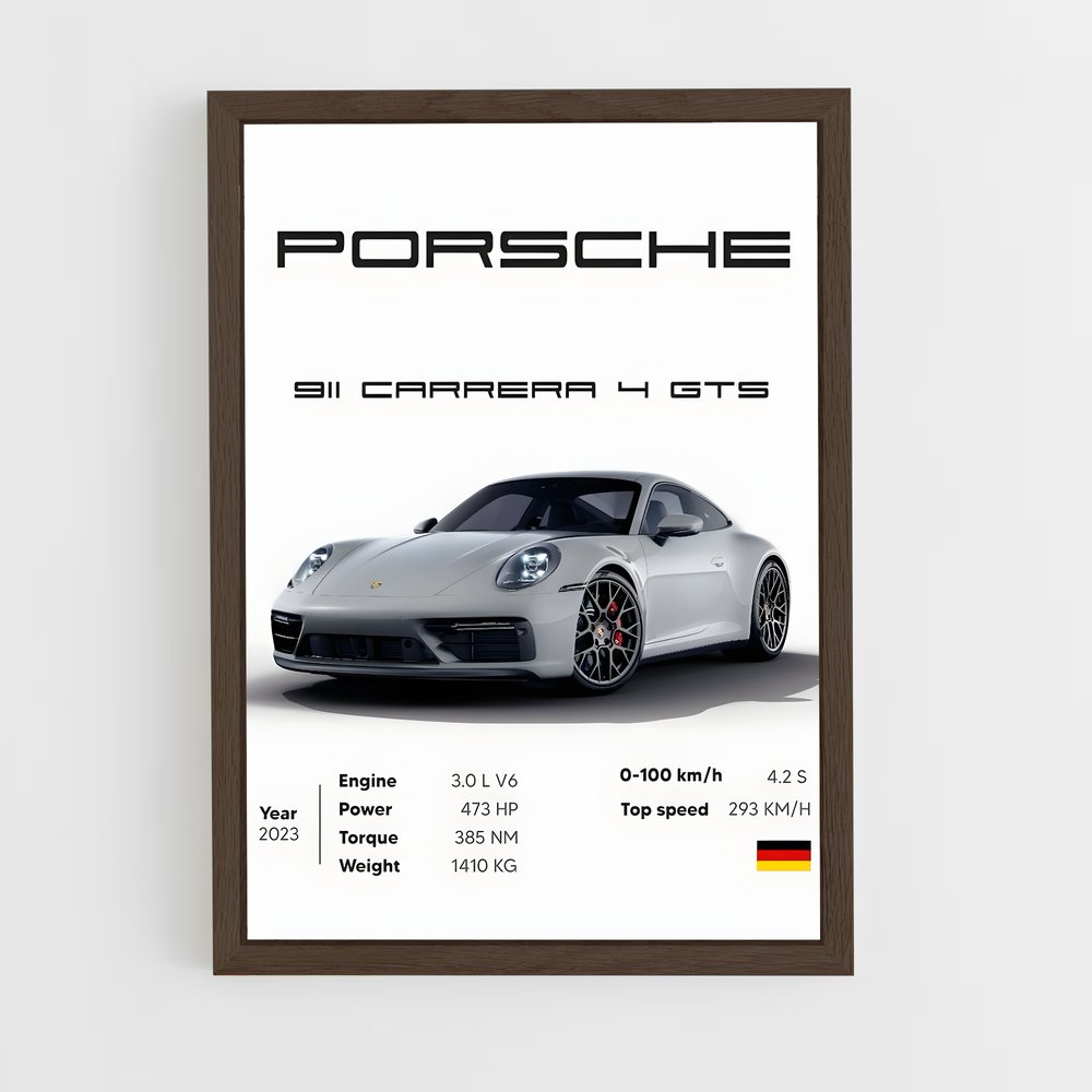 Poster carrera élégant – affiche Porsche (vue 5)